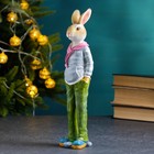 Фигура "Заяц Шелдон" серый свитер, 26см - фото 24314117