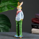 Фигура "Заяц Шелдон" серый свитер, 26см - фото 24314118