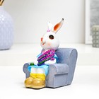 Копилка "Зайка Лиза с лавандой" 10x10x14см - фото 21484074