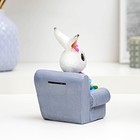 Копилка "Зайка Лиза с лавандой" 10x10x14см - фото 21484075