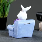 Копилка "Зайка Лиза с лавандой" 10x10x14см - фото 21484079