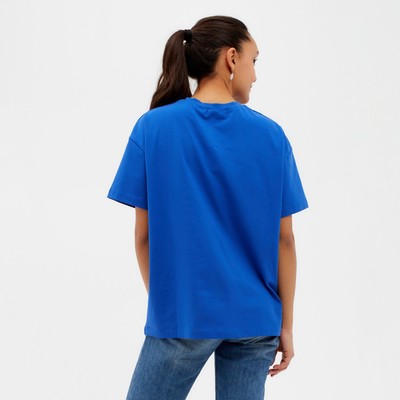 Футболка женская MINAKU OVERSIZE FIT, цвет электрик, размер 42