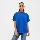 Футболка женская MINAKU OVERSIZE FIT: цвет электрик, р-р 48 - Фото 2