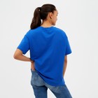 Футболка женская MINAKU OVERSIZE FIT: цвет электрик, р-р 48 - Фото 6