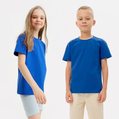 Футболка детская Basic line, цвет электрик, рост 116 см