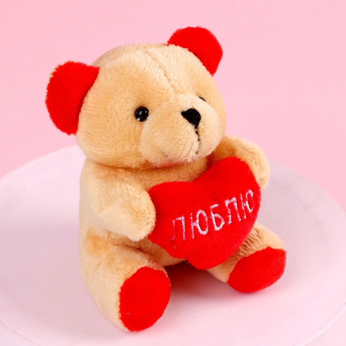Мягкая игрушка «Самая нежная», медведь, цвета МИКС - фото 1907376263
