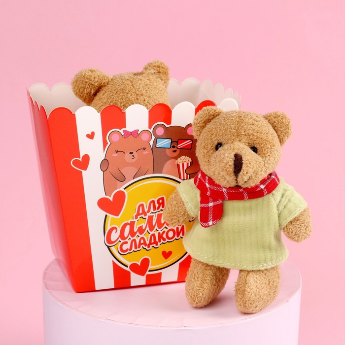 Мягкая игрушка «Люблю тебя», медведь, цвета МИКС - фото 1907376275