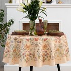 Скатерть «Этель» Floral pattern, d=219 см с ГМВО, 100% хлопок, саржа 190 г/м² - Фото 1