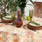 Скатерть Этель Floral pattern d=219 см с ГМВО, 100% хлопок, саржа 190 гр/м2 - Фото 3