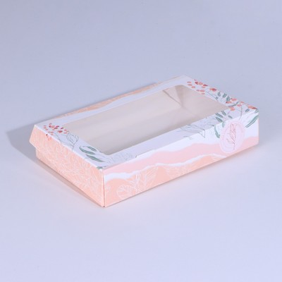 Кондитерская упаковка, коробка с ламинацией «Самой!», 20 х 12 х 4 см