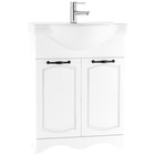 Тумба Домино Rich под раковину Классика 65, белое дерево, без ящика - Фото 1