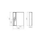 Зеркало шкаф для ванной комнаты «Айсберг. Лилия 55», левый, 556×151×701 мм, цвет белый - Фото 2