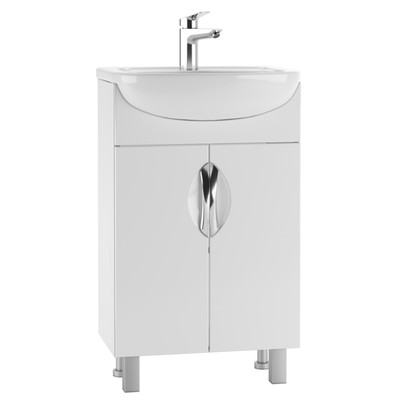 Тумба «Айсберг. Стандарт», под раковину «Элегия 50», без ящика, 486×304×820 мм, цвет белый