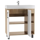 Тумба напольная «Домино» Craft, под раковину «Фостер 80», левая/правая, без ящиков, 772×444×820 мм, цвет дуб вотан/белый матовый - Фото 2
