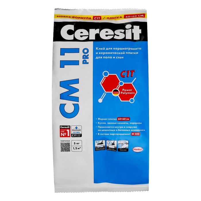 Клей для плитки Ceresit СМ11 Pro (С1), 5кг - Фото 1