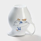 Кувшин Добрушский завод «Гуси», 2 л, фарфор, белый, рисунок МИКС - Фото 3