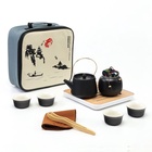 Набор для чайной церемонии ДЖЕКИЧАЙ «Цзуньи», 10 предметов, на 4 персоны, чашка 40 мл, чайник 200 мл, керамика, чёрный - Фото 2