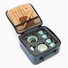 Набор для чайной церемонии ДЖЕКИЧАЙ «Для самой», 10 предметов, на 4 персоны, чашка 40 мл, чайник 200 мл, керамика, бирюзовый - Фото 3