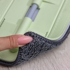 Швабра для мытья пола силиконовая, мягкая, насадка из микрофибры 39×14 см, телескопическая ручка из нержавеющей стали 88-128 см, цвет зелёный - Фото 6