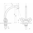 Смеситель для кухни FAUZT FZs-258-76, двухвентильный, длина излива 160 мм, хром - Фото 3