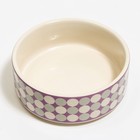 Миска керамическая "Горошек" 200мл, 10,5 х 4 см, сиреневая - Фото 2