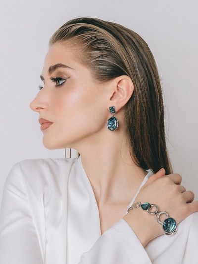 Серьги «Галиотис», абстракт