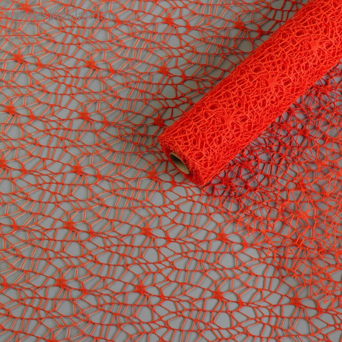 Сетка для цветов "Крошет", оранжевый, 0,5 х 4,5 м - Фото 1