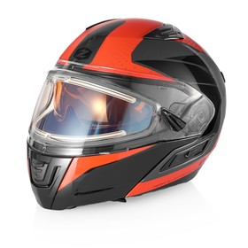 Шлем снегоходный ZOX Condor Parkway, стекло с электроподогревом, глянец, красный/черный, M