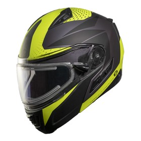 Шлем снегоходный ZOX Condor Parkway, стекло с электроподогревом,матовый, желтый/черный, XL