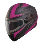 Шлем снегоходный ZOX Condor Parkway, стекло с электроподогревом, матовый, размер M, розовый, чёрный - Фото 1