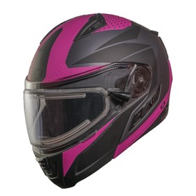 Шлем снегоходный ZOX Condor Parkway, стекло с электроподогревом,матовый, розовый/черный, M