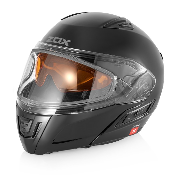 Шлем снегоходный ZOX Condor, двойное стекло, глянец, размер M, чёрный - Фото 1