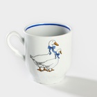 Кружка Добрушский завод «Гуси», 220 мл, фарфор, белая, рисунок МИКС - Фото 4