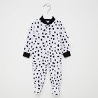 Комбинезон детский «Далматинец», цвет белый, рост 56 см - Фото 1