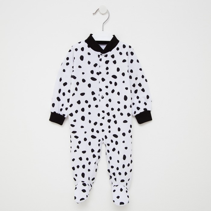 Комбинезон детский «Далматинец», цвет белый, рост 62 см - Фото 1