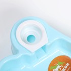 Миска двойная разделяющаяся "Объединение" под бутылку, 26х11,5х4,5 см, синяя - фото 46551287