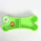 Миска двойная разделяющаяся "Объединение" под бутылку, 26х11,5х4,5 см, зелёная - фото 24454151