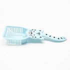 Совок для туалета «Довольный кот», 28×12.5 см, пластик, голубой - Фото 5