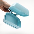 Совок для уборки за собаками с карманом для пакетов, 15.5 см × 9.5 см × 13 см, голубой - Фото 5