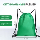 Мешок для обуви на шнурке, с принтом, размер 32×0.5×40 см, зелёный - Фото 2