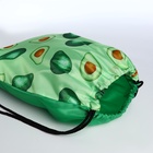 Мешок для обуви на шнурке, с принтом, размер 32×0.5×40 см, зелёный - Фото 3