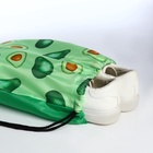 Мешок для обуви на шнурке, с принтом, размер 32×0.5×40 см, зелёный - Фото 4