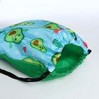 Мешок для обуви на шнурке, с принтом, размер 32×0.5×40 см, голубой/зелёный - Фото 3