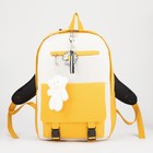 Рюкзак молодёжный на молнии из текстиля, 2 кармана, цвет жёлтый - фото 2691376