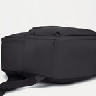 Рюкзак молодёжный из текстиля на молнии, наружный карман, сумочка, цвет чёрный - Фото 4