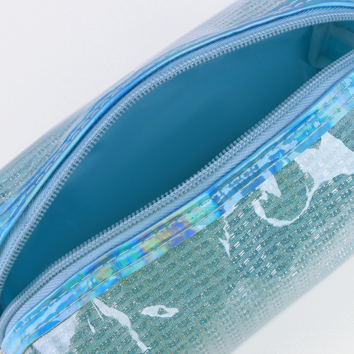 Косметичка на молнии, цвет голубой 7360040