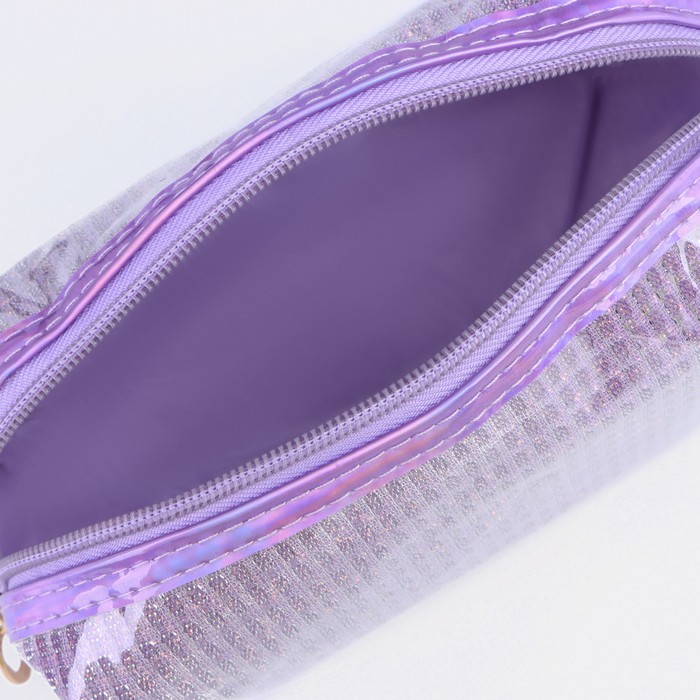 Косметичка на молнии, цвет сиреневый 7360041