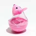 Игрушка-неваляшка "Мышка" с отсеком для лакомств (до 1 см), 4,7 х 6,5 см, розовая - Фото 4