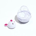 Игрушка-неваляшка "Мышка" с отсеком для лакомств (лакомства до 1 см), 4,7 х 6,5 см, белая - фото 6541396