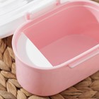 Банка пластиковая для сыпучих продуктов «Удовольствие», овальная, с ложкой, 13,5×9,5×8,5 см, цвет МИКС 7371080 - фото 16831528
